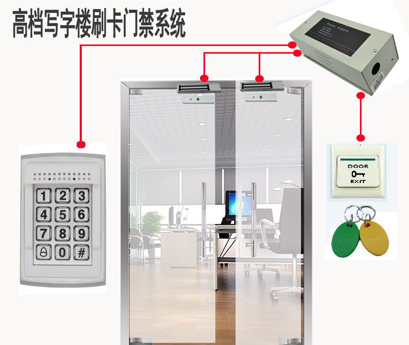 【高档门禁系统 写字楼小区办公室刷卡门禁系统 电子门禁系统安装】价格,厂家,图片,门禁考勤系统,深圳市中安博科技-
